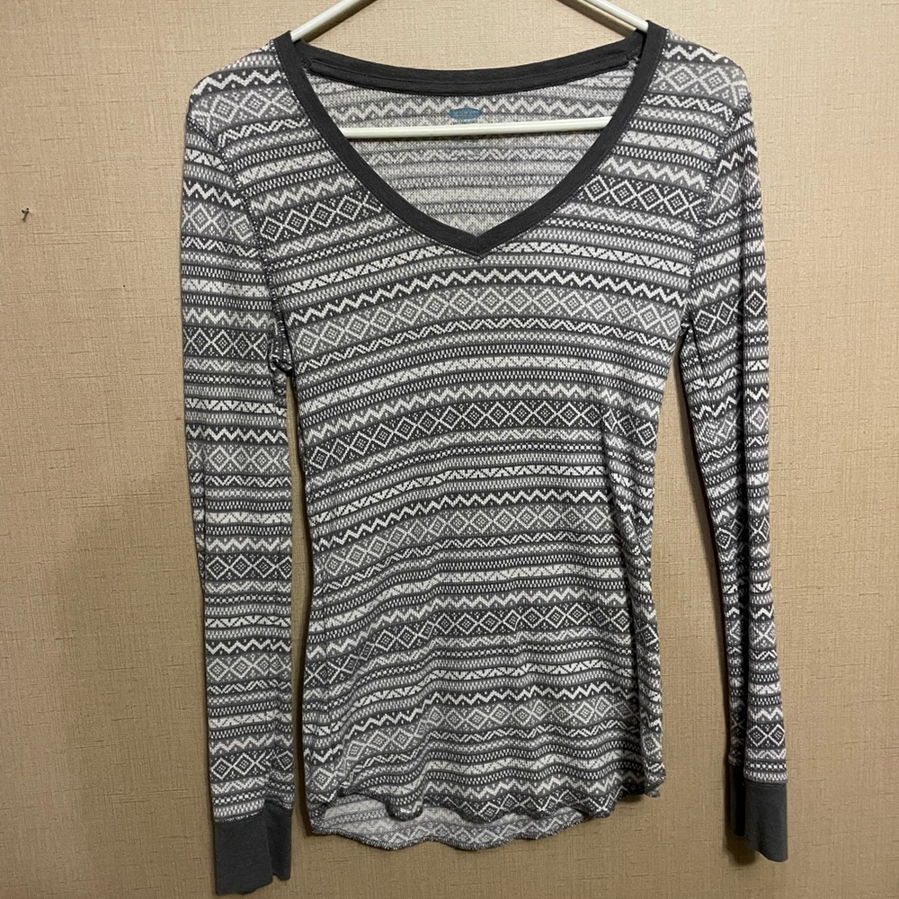 Waffle v neck